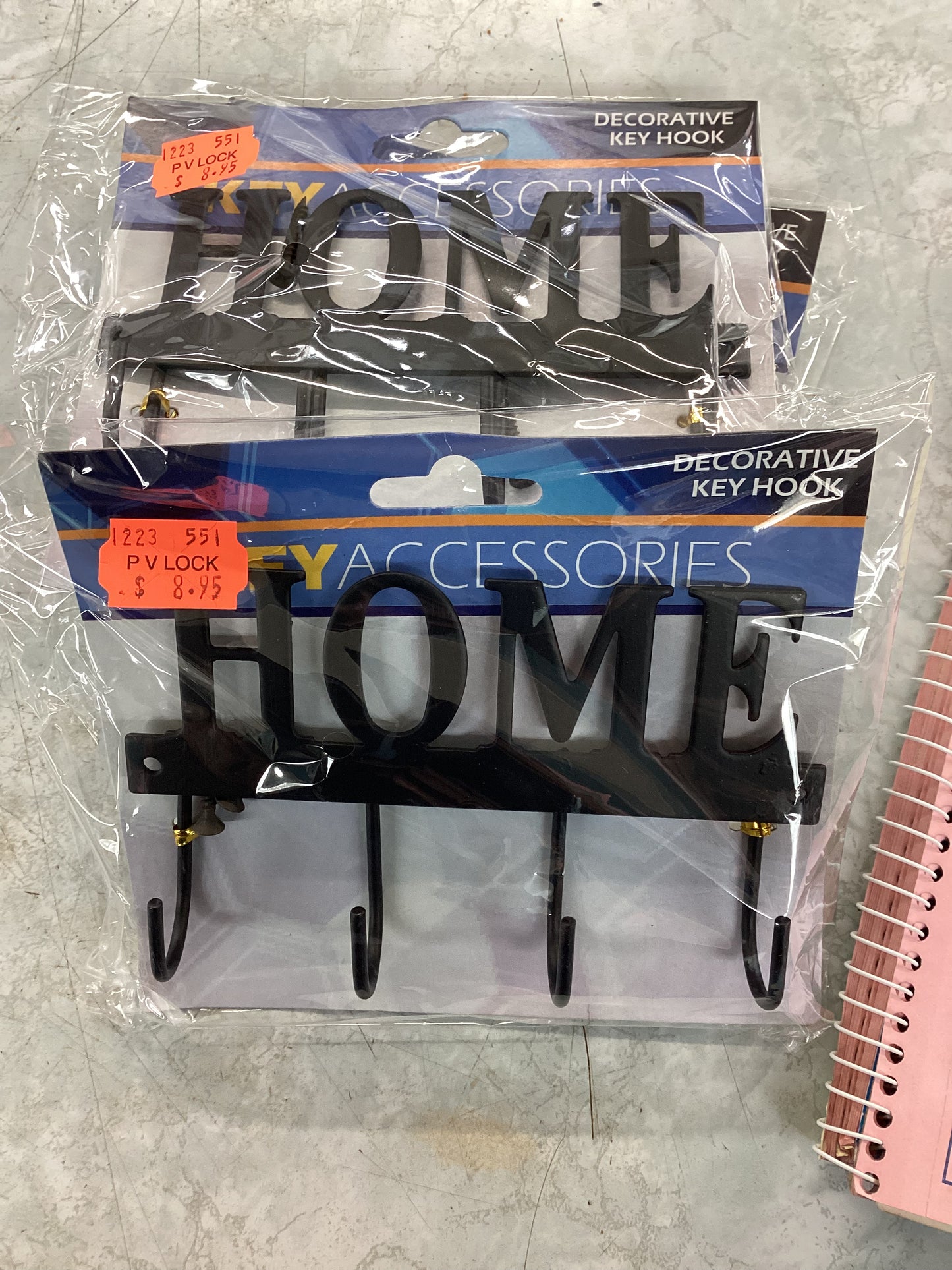 "Home" key rack