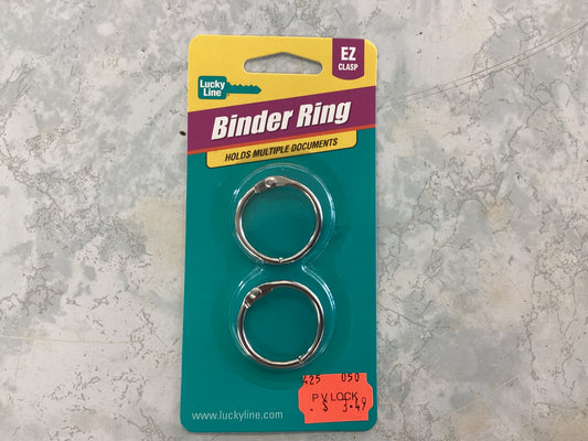 2 binder rings- carded
